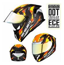 CASCO OBSIDIAN BLAZE NGO/NARANJA